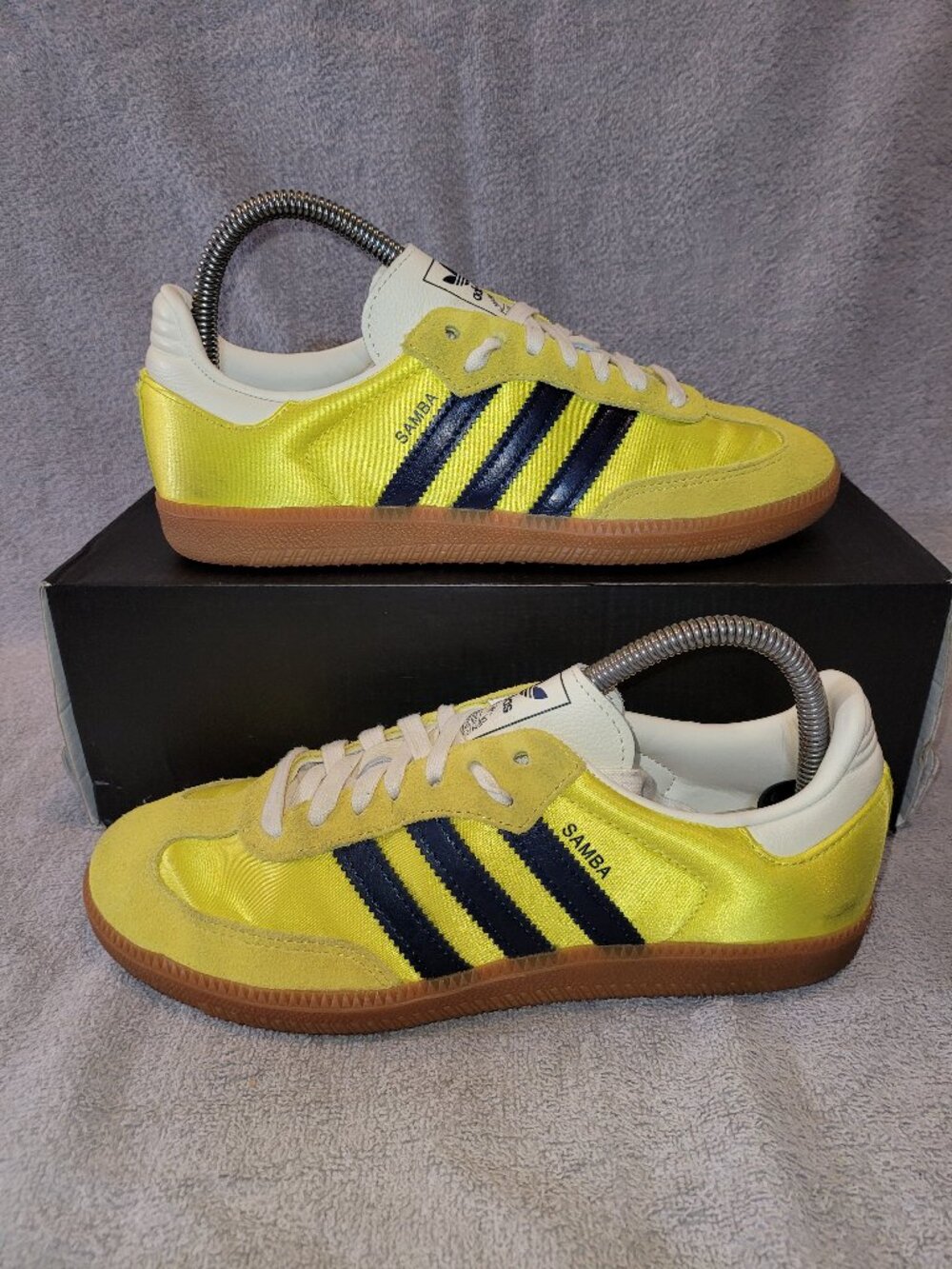Adidas Samba Originals Women's OG W Sneakers JI2594 Shock Yellow Night Indigo
